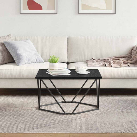 vidaXL Coffee Table Black Oak 80x80x45 cm Engineered Wood