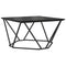 vidaXL Coffee Table Black Oak 80x80x45 cm Engineered Wood