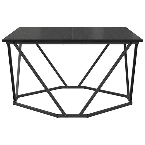 vidaXL Coffee Table Black Oak 80x80x45 cm Engineered Wood
