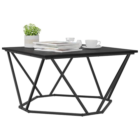 vidaXL Coffee Table Black Oak 80x80x45 cm Engineered Wood