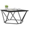 vidaXL Coffee Table Black Oak 80x80x45 cm Engineered Wood