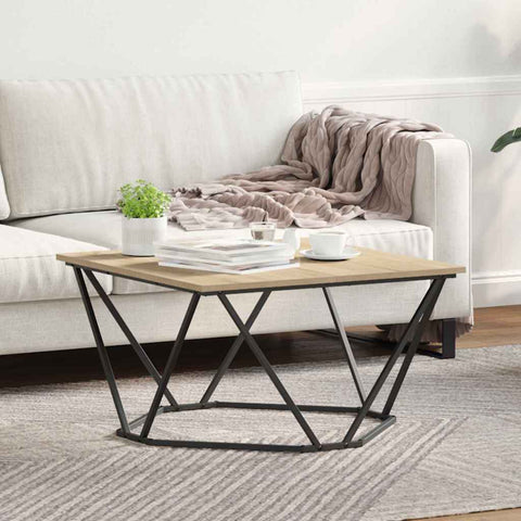 vidaXL Coffee Table Sonoma Oak 80x80x45 cm Engineered Wood