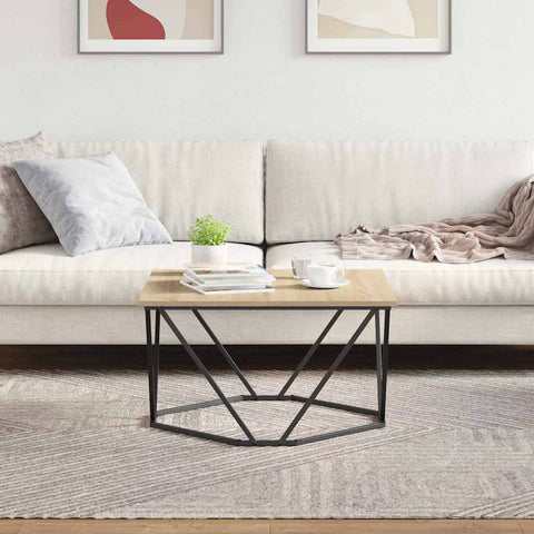 vidaXL Coffee Table Sonoma Oak 80x80x45 cm Engineered Wood