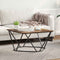 vidaXL Coffee Table Smoked Oak 80x80x45 cm Engineered Wood