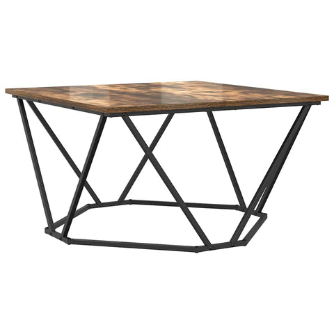 vidaXL Coffee Table Smoked Oak 80x80x45 cm Engineered Wood