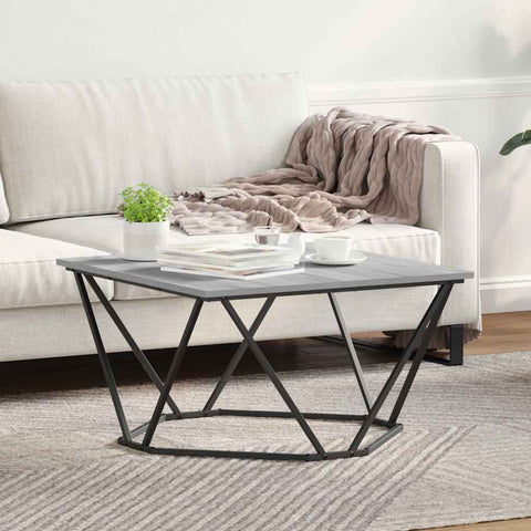 vidaXL Coffee Table Grey Sonoma 80x80x45 cm Engineered Wood