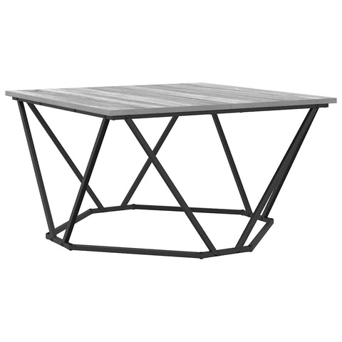 vidaXL Coffee Table Grey Sonoma 80x80x45 cm Engineered Wood