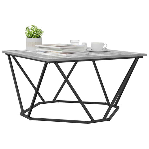 vidaXL Coffee Table Grey Sonoma 80x80x45 cm Engineered Wood