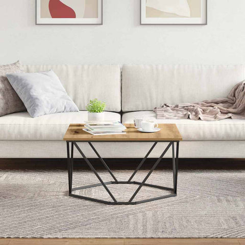 vidaXL Coffee Table Artisan Oak 80x80x45 cm Engineered Wood