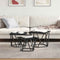 vidaXL Coffee Table 3 pcs Black oak 50 x 50 x 40 cm