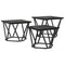 vidaXL Coffee Table 3 pcs Black oak 50 x 50 x 40 cm