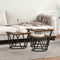 vidaXL Coffee Table 3 pcs Smoked oak 50 x 50 x 40 cm