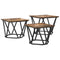 vidaXL Coffee Table 3 pcs Smoked oak 50 x 50 x 40 cm