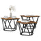 vidaXL Coffee Table 3 pcs Old wood 50 x 50 x 40 cm