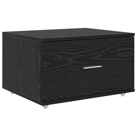 vidaXL Drawer Cabinet Black 55 x 45 x 33.5 cm Engineered wood