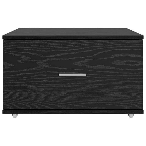 vidaXL Drawer Cabinet Black 55 x 45 x 33.5 cm Engineered wood