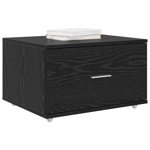 vidaXL Drawer Cabinet Black 55 x 45 x 33.5 cm Engineered wood