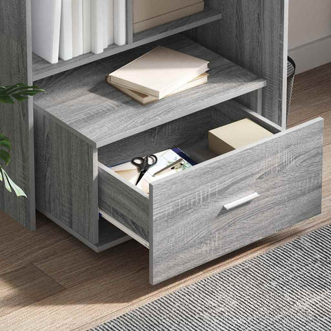 vidaXL Drawer Cabinet Grey 55 x 45 x 33.5 cm Engineered wood