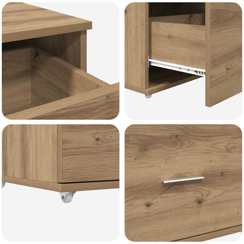 vidaXL Drawer Cabinet Brown 55 x 45 x 33.5 cm Engineered wood