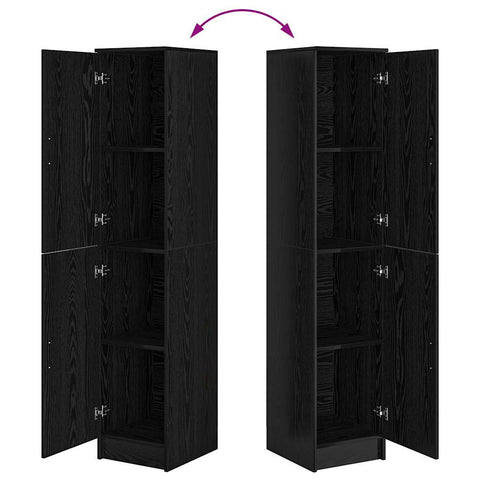 vidaXL Highboard Black oak 35 x 39 x 168 cm Engineered wood