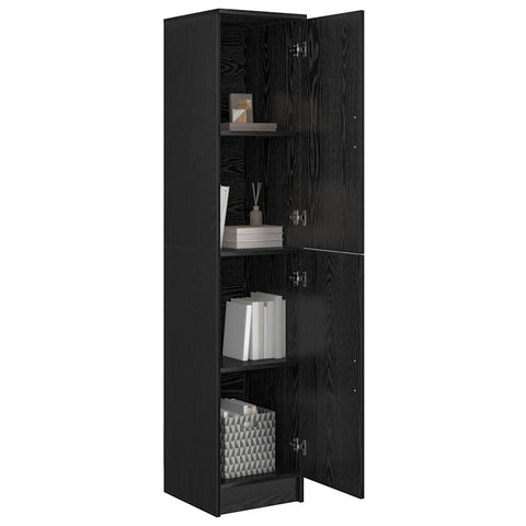 vidaXL Highboard Black oak 35 x 39 x 168 cm Engineered wood