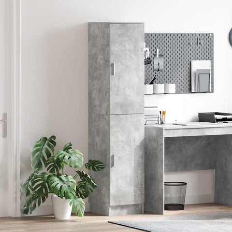 vidaXL Highboard Concrete grey 35 x 39 x 168 cm Engineered wood