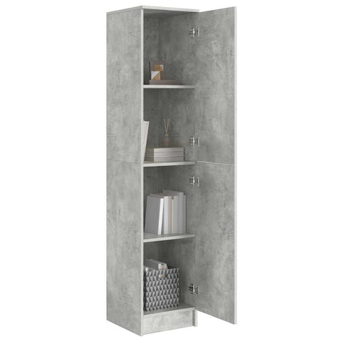 vidaXL Highboard Concrete grey 35 x 39 x 168 cm Engineered wood
