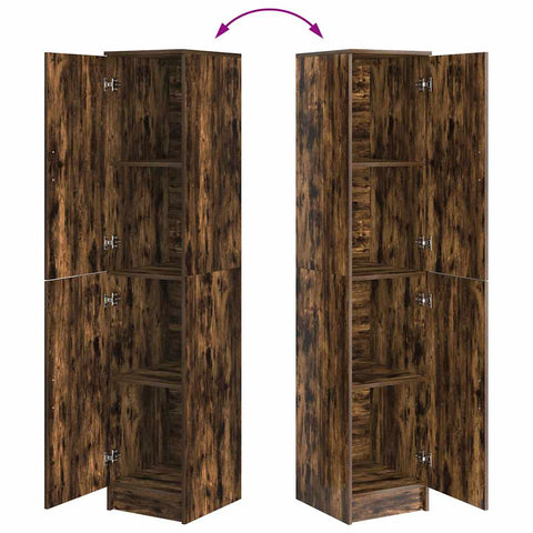 vidaXL Highboard Smoked oak 35 x 39 x 168 cm Engineered wood