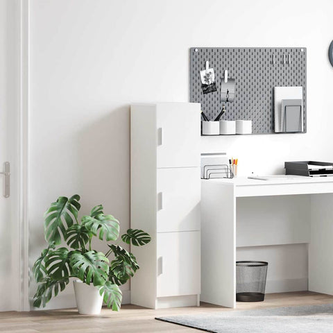 vidaXL White Sideboard White MDF Wood Medium White Sideboard
