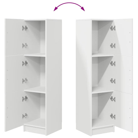 vidaXL White Sideboard White MDF Wood Medium White Sideboard