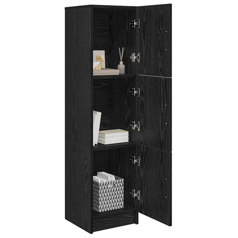 vidaXL Highboard Black oak 31.5 x 32 x 124 cm Engineered wood