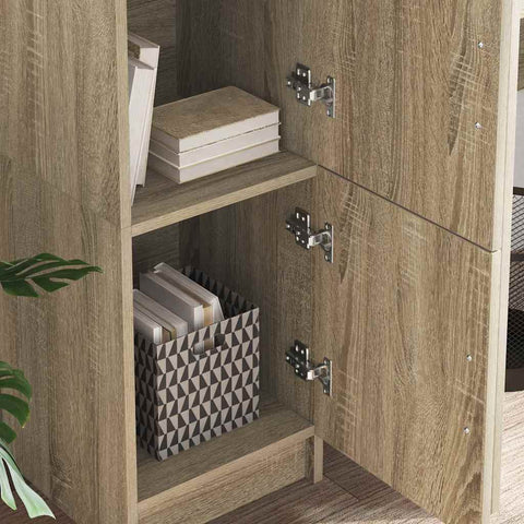 vidaXL Highboard Sonoma oak 31.5 x 32 x 124 cm Engineered wood