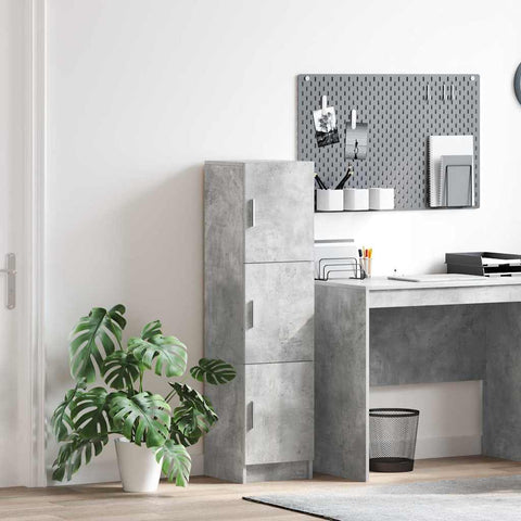 vidaXL Highboard Concrete grey 31.5 x 32 x 124 cm Engineered wood