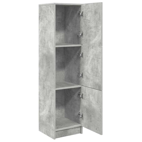 vidaXL Highboard Concrete grey 31.5 x 32 x 124 cm Engineered wood