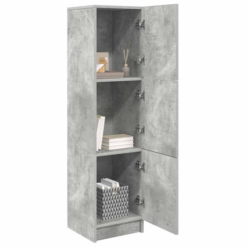 vidaXL Highboard Concrete grey 31.5 x 32 x 124 cm Engineered wood