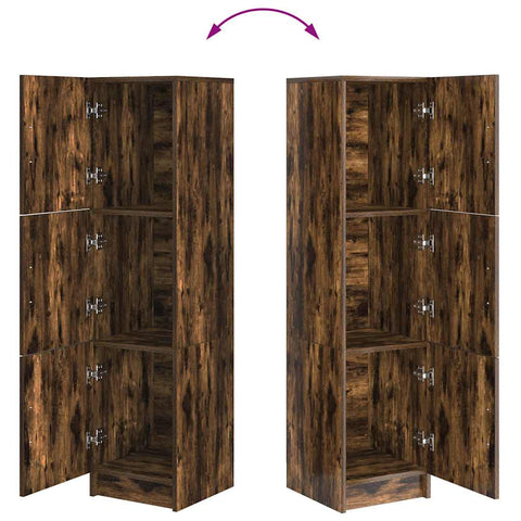 vidaXL Smoked Oak Sideboard Smoked oak Wood Large Smoked Oak Sideboard