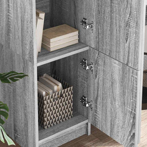 vidaXL Highboard Grey sonoma 31.5 x 32 x 124 cm Engineered wood