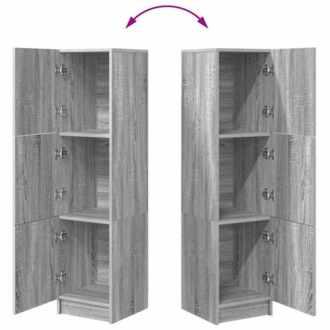 vidaXL Highboard Grey sonoma 31.5 x 32 x 124 cm Engineered wood