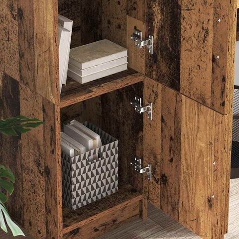 vidaXL Highboard Old wood 31.5 x 32 x 124 cm Engineered wood