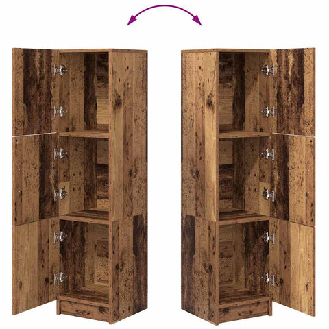 vidaXL Highboard Old wood 31.5 x 32 x 124 cm Engineered wood