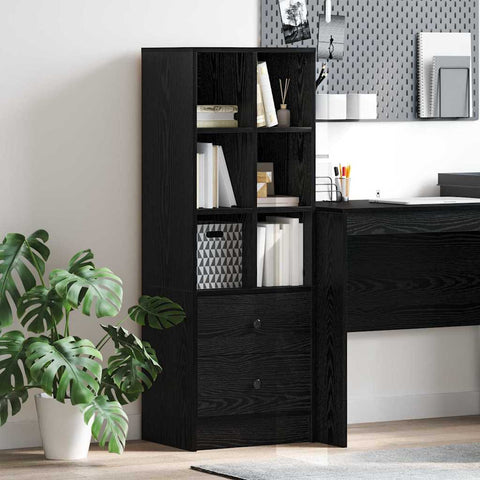 vidaXL Highboard Black oak 45.5 x 34 x 127 cm Engineered wood