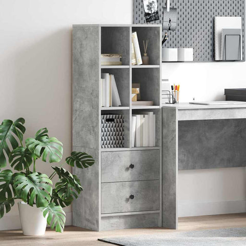 vidaXL Highboard Concrete grey 45.5 x 34 x 127 cm Engineered wood