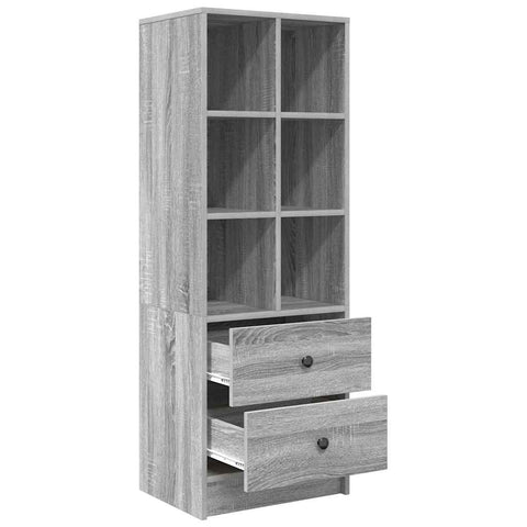 vidaXL Highboard with Drawer Grey Sonoma 45.5 x 34 x 127 cm