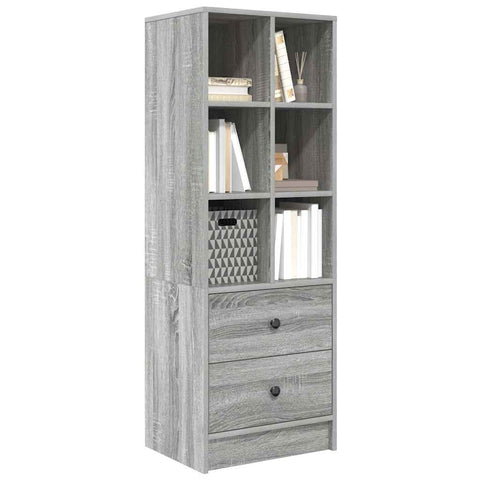 vidaXL Highboard with Drawer Grey Sonoma 45.5 x 34 x 127 cm