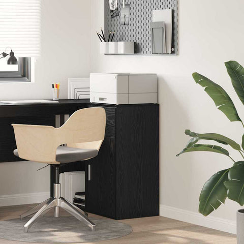 vidaXL Sideboard Black oak 38 x 34.5 x 75 cm Engineered wood