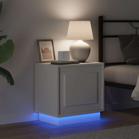 vidaXL Bedside Cabinet with White 44 x 34.5 x 45 cm Engineered wood