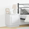 vidaXL Bedside Cabinet with LED Lights White 44x34,5x45 cm