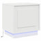 vidaXL Bedside Cabinet with LED Lights White 44x34,5x45 cm