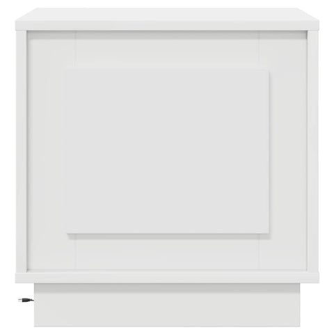 vidaXL Bedside Cabinet with LED Lights White 44x34,5x45 cm