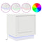 vidaXL Bedside Cabinet with LED Lights White 44x34,5x45 cm